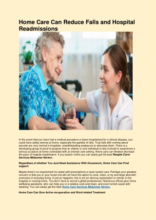 Find the best Elderly Care Services in Ston Easton