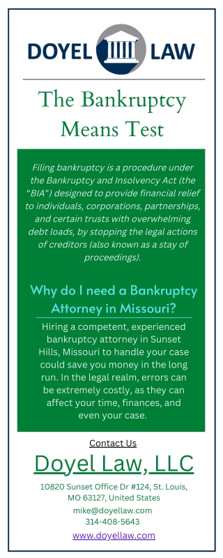 The Bankruptcy Means Test