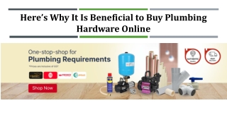 Here’s Why It Is Beneficial to Buy Plumbing Hardware Online