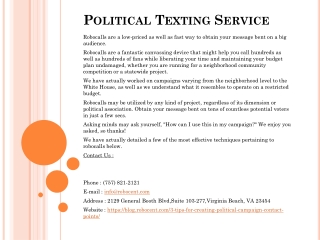 Political Texting Service