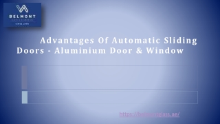 Advantages Of Automatic Sliding Doors - Aluminium Door & Window