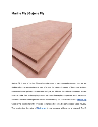 Marine Ply _ Gurjone Ply