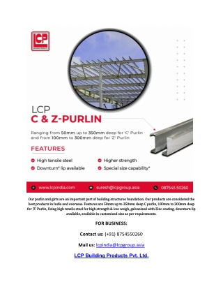 C Purlin Manufacturer