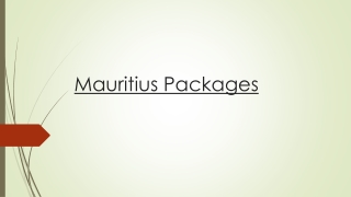 Explore the Best Offers for Your Vacation to Mauritius