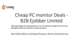 Cheap PC monitor Deals - B2B Ejobber Limited