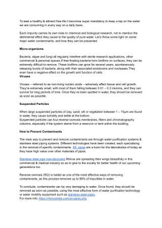 Common Water Contaminants In Laboratories & How To Prevent Them