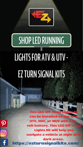 Shop Led Running Lights For ATV & UTV - EZ Turn Signal Kits