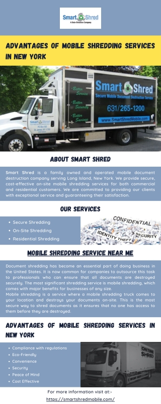 Advantages of Mobile Shredding Services in New York