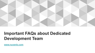 Important FAQs about Dedicated Software Development Team