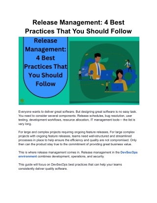 Release Management_ 4 Best Practices That You Should Follow