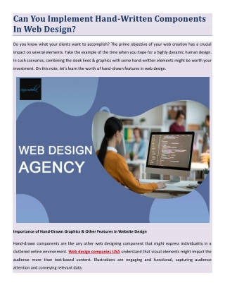 Can You Implement Hand-Written Components In Web Design