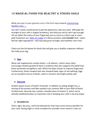 10 Superfoods for Nails-Blogpost
