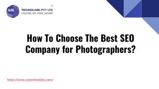 How To Choose The Best SEO Company for Photographers ?