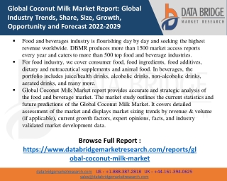 Global Coconut Milk Market Size is projected to reach USD 7809.96 million