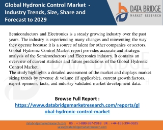 Global Hydronic Control Market Insights 2022: Trends, Size, CAGR