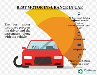 Best Motor Insurance in UAE for Your Vehicle