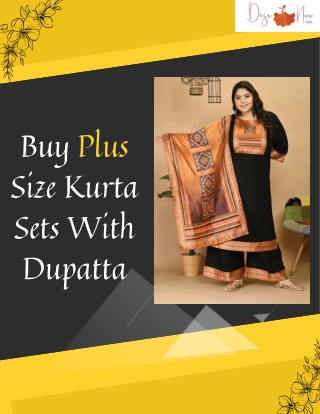 Buy Plus Size Kurta Sets With Dupatta | Desinoor