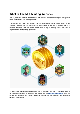 What Is The NFT Minting Website_