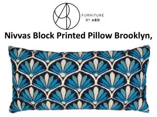 Nivvas Block Printed Pillow Brooklyn, New York