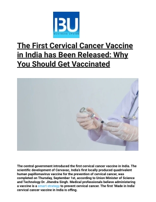 The First Cervical Cancer Vaccine in India has Been Released_ Why You Should Get Vaccinated