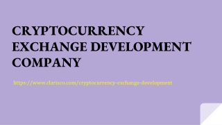 Cryptocurreny Exchange Development Services