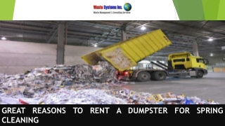 Great Reasons to Rent a Dumpster for Spring Cleaning