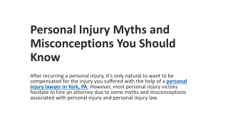 Personal Injury Myths and Misconceptions You Should Know