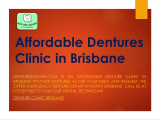 Affordable Dentures Clinic in Brisbane