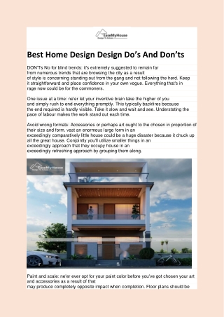 Best Home Design Design Do’s And Don’ts