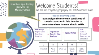 Lesson 2: E. Asia Geography