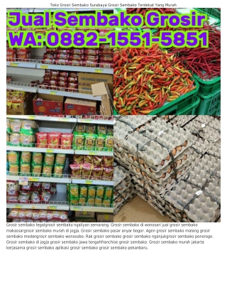 ౦88ᒿ-1551-5851 (WA) Grosir Sembako Di Yogyakarta Grosir Sembako Bojonegoro