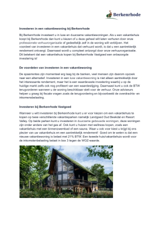 Investeringsmogelijkheden