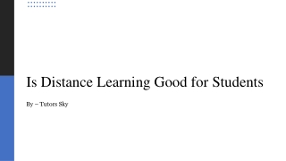 Is Distance Learning Good for Students_