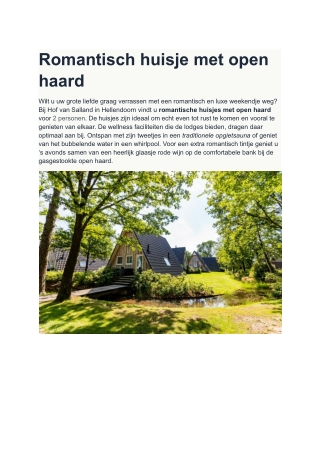 Romantisch huisje met open haard