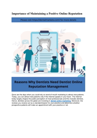Importance of Maintaining a Positive Online Reputation
