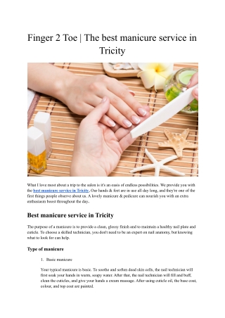Finger 2 Toe _ the best manicure service in Tricity