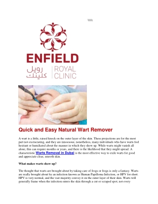 Quick and Easy Natural Wart Remover