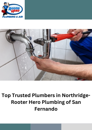 Top Trusted Plumbers in Northridge- Rooter Hero Plumbing of San Fernando