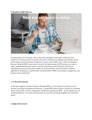 Best erp software in dubai