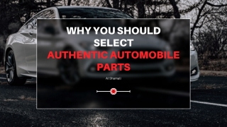 Why You Should Select Authentic Auto Spare Parts