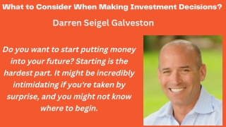 What to Take into Account When Choosing Investments?
