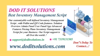 Best Readymade Inventory Management System - DOD IT SOLUTIONS