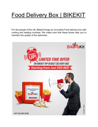 Food Delivery Box  | BIKEKIT