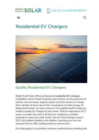 Residential EV Chargers