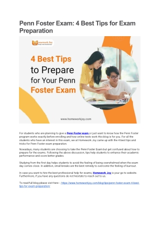 Penn Foster Exam