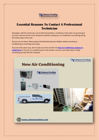 Reasons To Buy New Air Conditioning