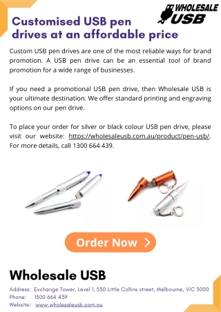 Customised USB pen drives at an affordable price