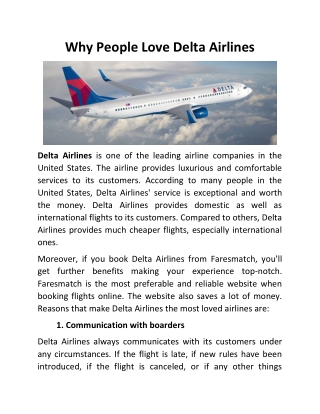 Delta Airlines Booking - FaresMatch