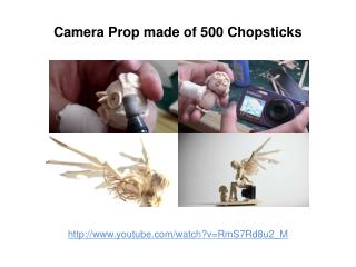 Camera prop made of 500 chopsticks