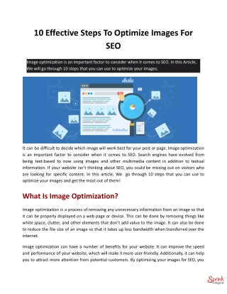 10 Effective Steps To Optimize Images For SEO